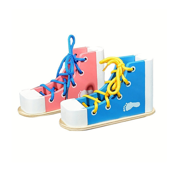 Children's Shoelace Toys, Teaching Aids, Learning To Tie, Practicing Shoelace Wearing, And Early Education In The Puzzle Area Of Montessori Kindergarten chinaatoday