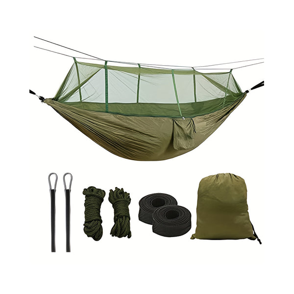 Anti-Mosquito Nylon Hammock For Camping, Travel, And Beach - Lightweight And Durable Hanging Bed For Backpacking And Outdoor Activities chinaatoday