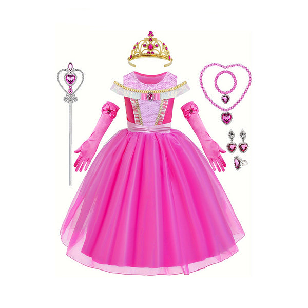 Elegant Princess Cosplay Tutu Dress Set For Girls Birthday Gift chinaatoday