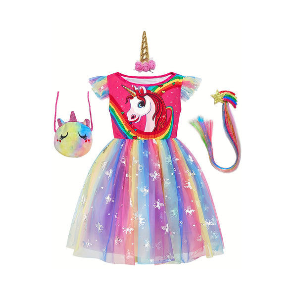 Enchanting Unicorn Princess Dress Set for Magical DressUp Fun chinaatoday