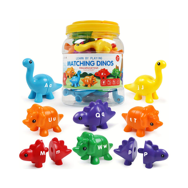 Double-Sided Matching Dinosaur Contain 26 Letters & 10 Number & 10 Graphics Fine Motor Toy With Uppercase Lowercase Educational Montessori Learning Toys,Christmas,Halloween,Thanksgiving Gifts！ chinaatoday