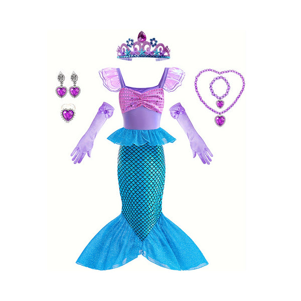 Mermaid Princess Dress Set Perfect for Halloween  Parties chinaatoday