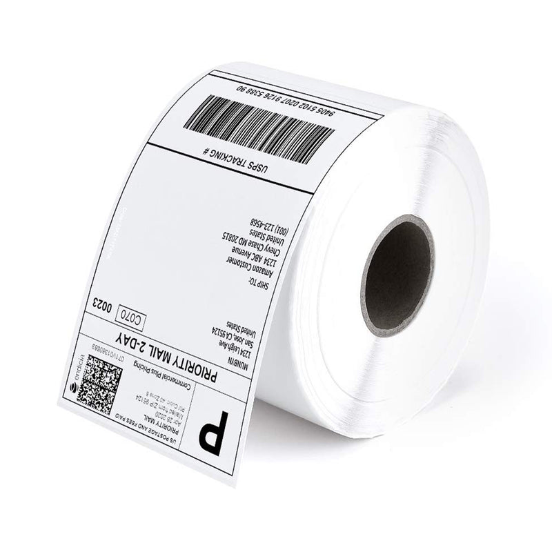 MUNBYN 4"x6" Direct Thermal Shipping Label Compatible with DYMO LabelWriter 4XL 1744907,1755120, Perforated Postage Paper for MUNBYN, DYMO, Rollo, JADENS, Permanent Adhesive, 220 Labels/Roll BEJUSTSIMPLE