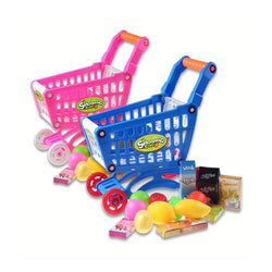 Shopping Cart Trolley Set Pretend Grocery Cart Play Toy With Pretend Play Food Shopping Day Realistic Kitchen Accessories Includes Grocery Food Fruit Vegetables Shop Accessories chinaatoday