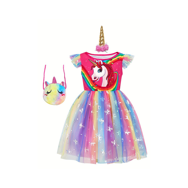 Enchanting Unicorn Princess Dress Set for Magical DressUp Fun chinaatoday