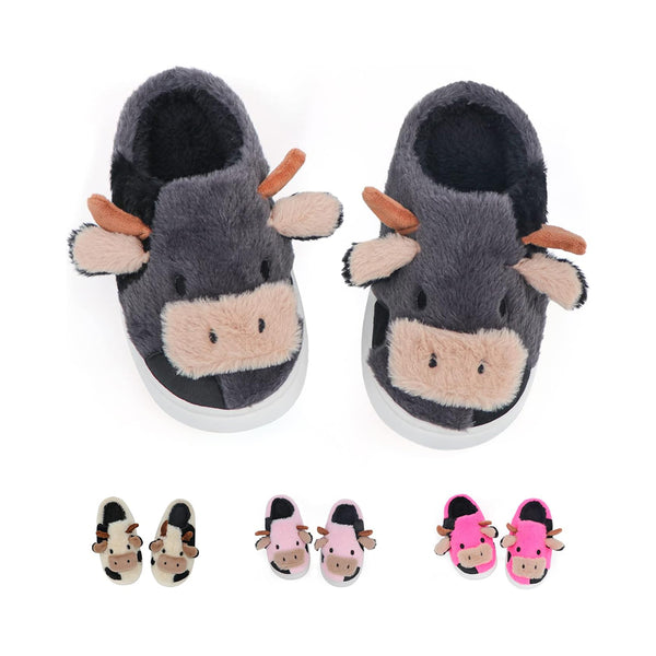 Funny Cute Animals Cow Slippers for Women, Winter Slipper Indoor Outdoor Slippers for Women Men BEJUSTSIMPLE