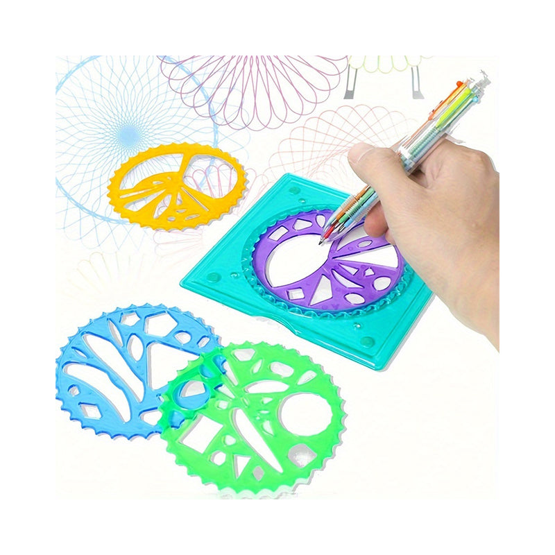 7/22pcs DIY Spirograph Drawing Toy Set Variety Magic Geometric Ruler Creative Educational Tools chinaatoday