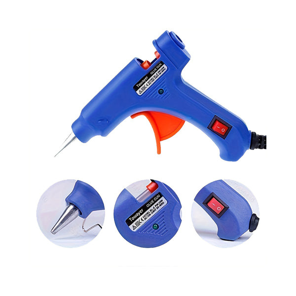 1pc 20W Hot Melt Glue Gun, Mini Household Industrial Gun, Hot Temperature Electric Repair Tool, Suitable For 7MM Diameter Hot Melt Glue Stick chinaatoday