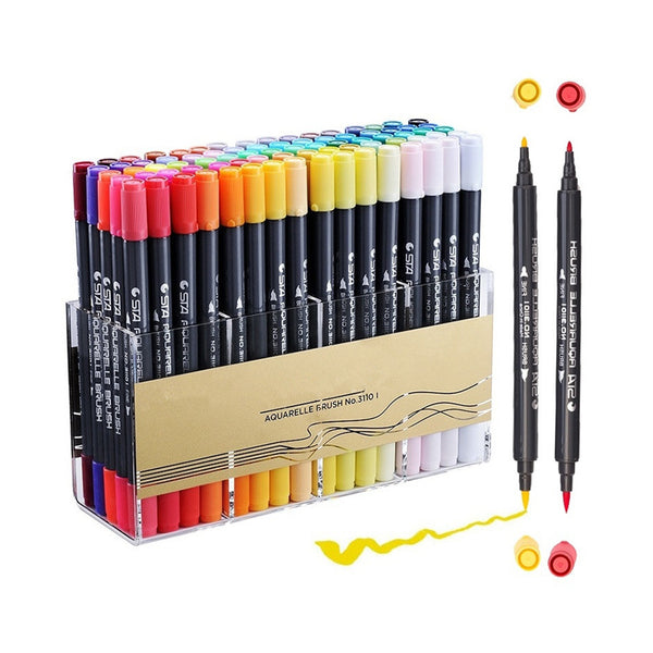 Water Marker Soft Tip Double Tip Watercolor Pencil Color Pencil Hand Painter Set Gift Christmas、Halloween、Thanksgiving Day chinaatoday