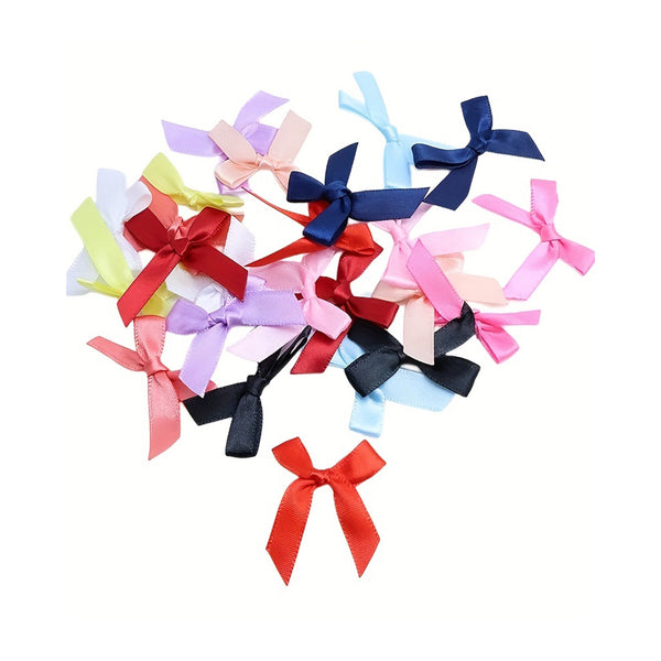 50pcs/Bag, 1.57*1.57inch Colourful Ribbon Bows Small Size Polyester Satin Ribbon Bow For Flower DIY Craft Decoration Hair Accessories, DIY Clothing Decoration, Jute Ribbon Rope Cord DIY Wedding Jute Twine Crafts Gift Party Decor chinaatoday