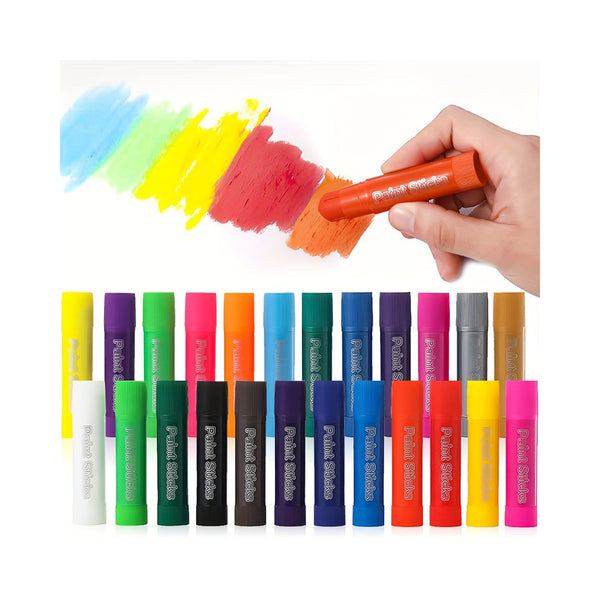 6/12/24 PCS Tempera Paint Sticks Washable - Super Quick Drying, Non-Toxic, And No Mess Arts And Craft Paint Sticks For Paper, Wood, Glass, Ceramic, Canvas, Rock, Or Poster Paint - Gift , Art chinaatoday