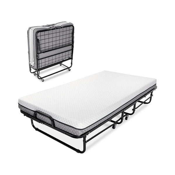 Milliard Deluxe Diplomat Folding Bed – Twin Size - with Luxurious Memory Foam Mattress and a Super Strong Sturdy Frame – 75” x 38 chinaatoday