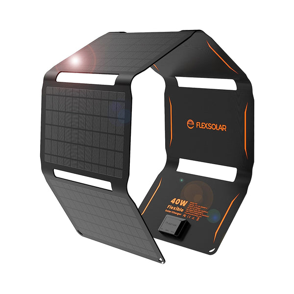 Portable 40W FlexSolar Solar Charger  Waterproof for Outdoor Adventures chinaatoday