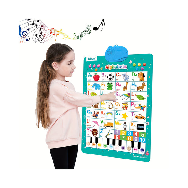 Alphabet Wall Chart with Talking ABC, 123s, Piano, and Music - Ideal for Early Education! chinaatoday