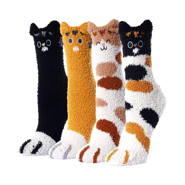 Animal Paws Socks for Women and Girls  Striped BEJUSTSIMPLE