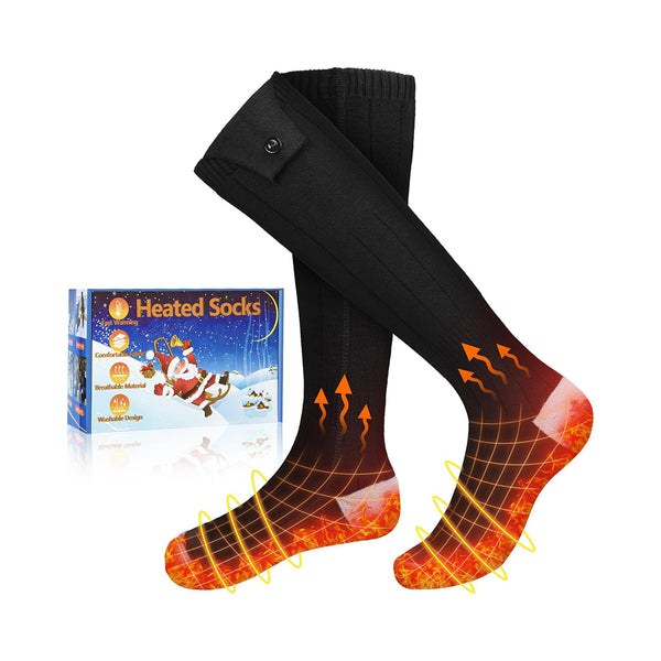 Outdoor Heated Socks for Women Men, 5000mAh Rechargeable Electric Heated Socks BEJUSTSIMPLE