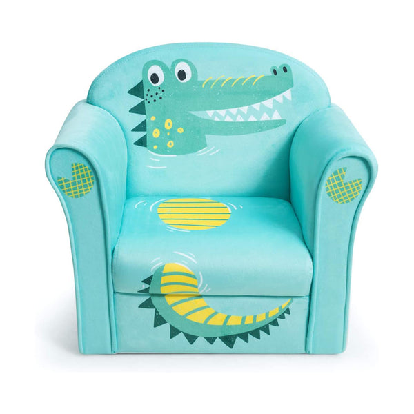 Costzon Kids Sofa, Children Armrest Chair with Pattern, Toddler Furniture w/Sturdy Wood Construction for Boys & Girls, Armrest Couch for Preschool Children, Lightweight Children Sofa Chair (Crocodile) chinaatoday