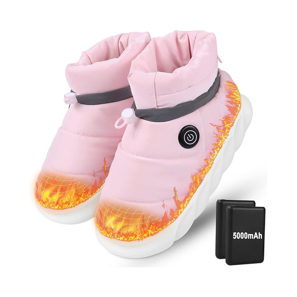 Heated Slippers Winter Thermal Shoe Boots for Women and Men, Foot Warmer Shoes  Rechargeable Battery BEJUSTSIMPLE