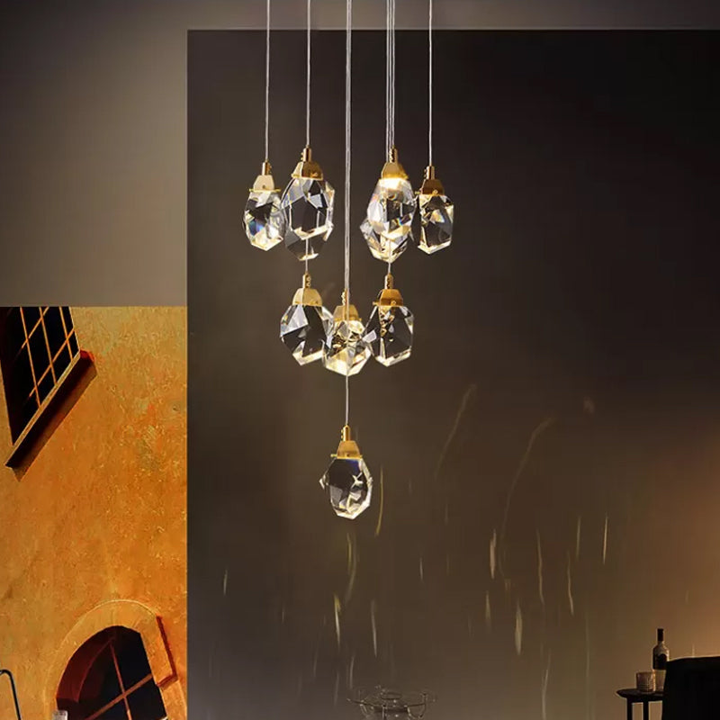 Raindrops Staircase Long Chandelier