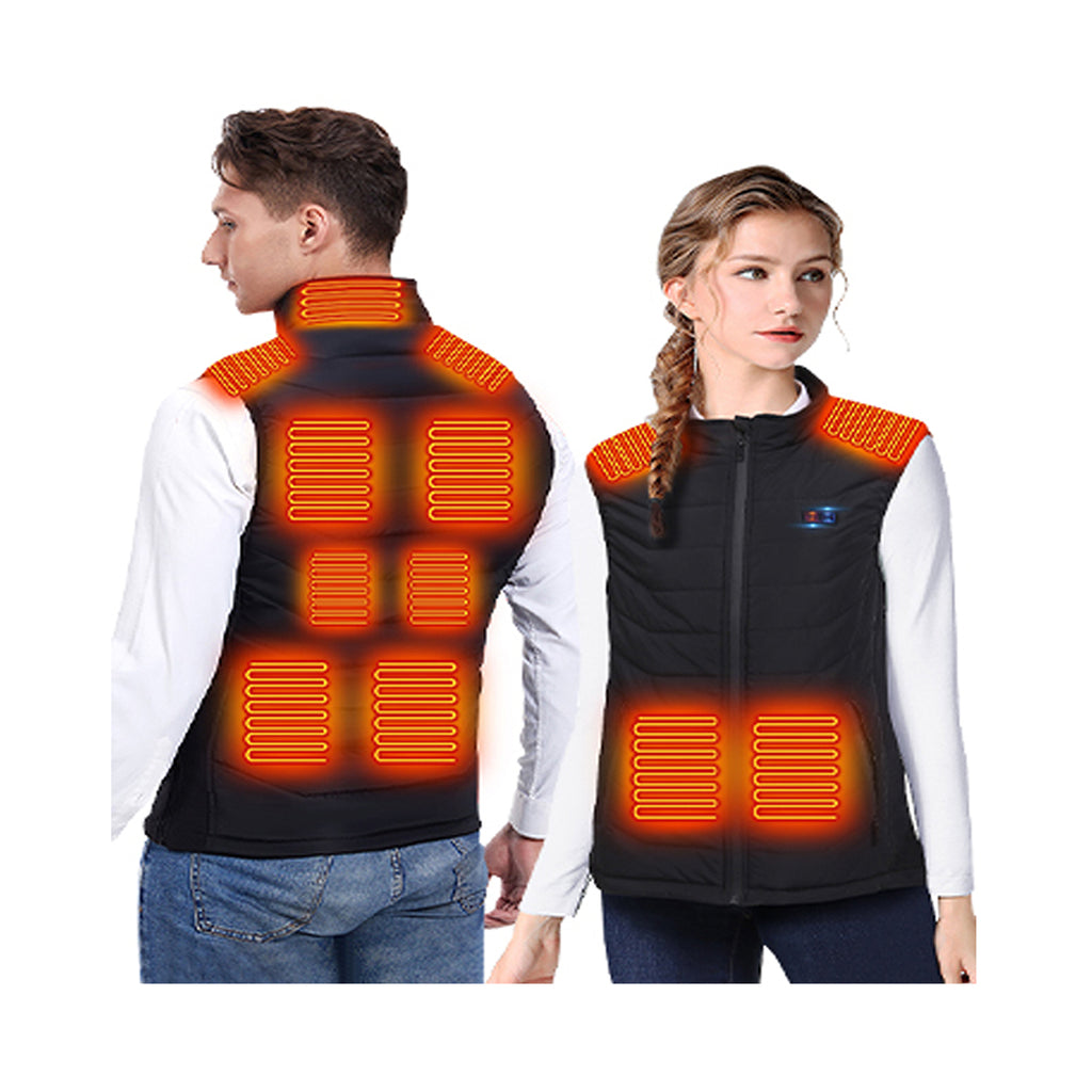 Electric Winter 11 Heating Zones  Rechargeable USB Heated Vest for Men Women BEJUSTSIMPLE
