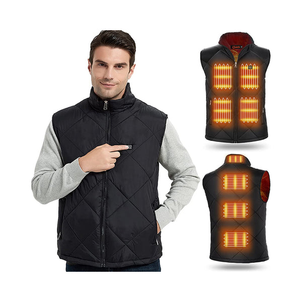 Winter USB Charging Heated Vest for Men and Women - 8 Heated Zones BEJUSTSIMPLE