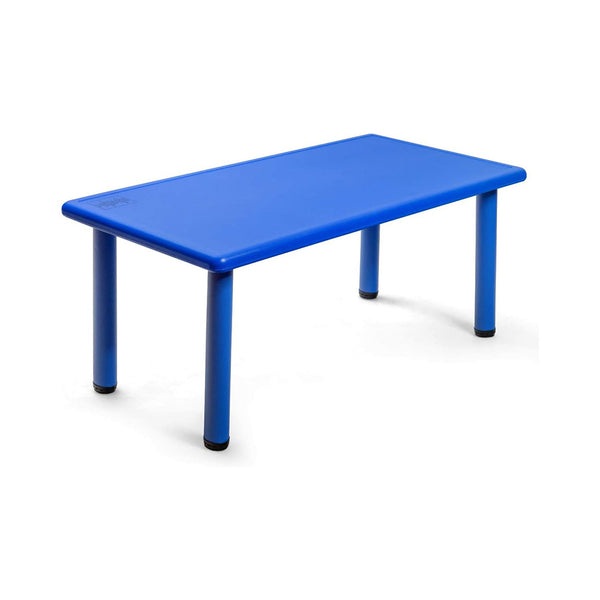 Costzon 47 x 23.5 Inch Rectangular Kids Table, Children School Activity Table for Reading Drawing Dining Playing, Multifunctional Plastic Table w/Steel Pipe, Toddler Furniture for Boys & Girls (Blue) chinaatoday