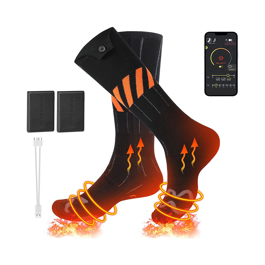 Rechargeable Heated Socks with APP Control  Included Battery -  Hunting, Fishing, Skiing Branded
