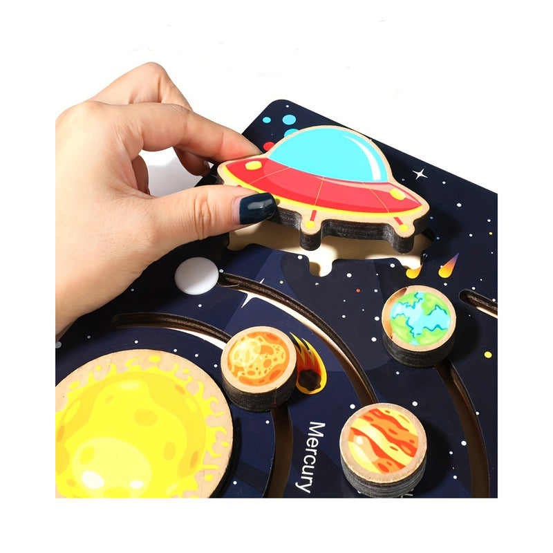 Solar System Planets Puzzle Board Children's Puzzle Space Cognitive Exploration Toy chinaatoday