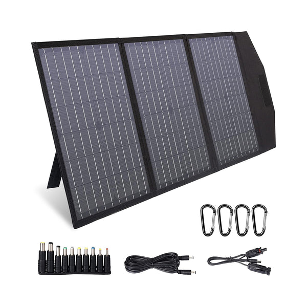 MARBERO 60W Foldable Solar Panel for Portable Power Station Solar Generator Portable Solar Panel QC3.0/PD 60W USB Port DC Output(10 Changeable Adapters) for Home, Camping, Travel, RV Trip chinaatoday