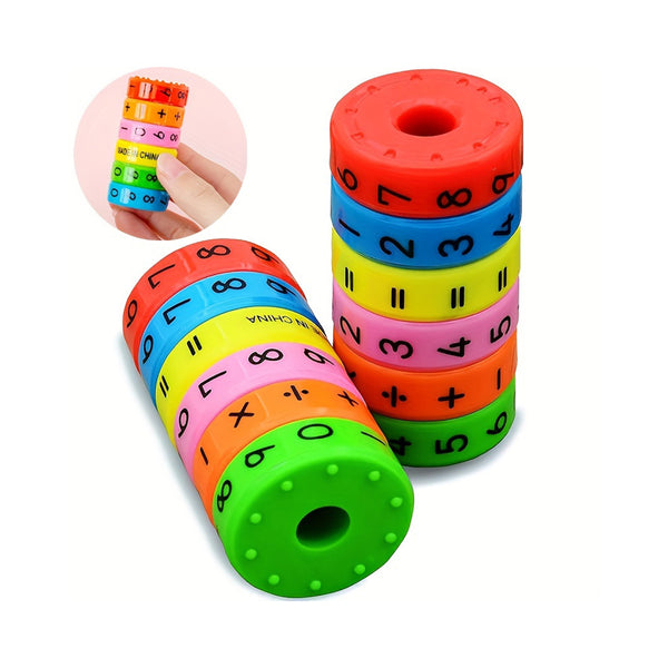 Magnetic Arithmetic Learning Math Toy Preschool Learning Educational Counting Game,  DIY Math Blocks Cylinder Numbers And Symbols Skills Tools Great Birthday Gift Christmas Thanksgiving Gift chinaatoday