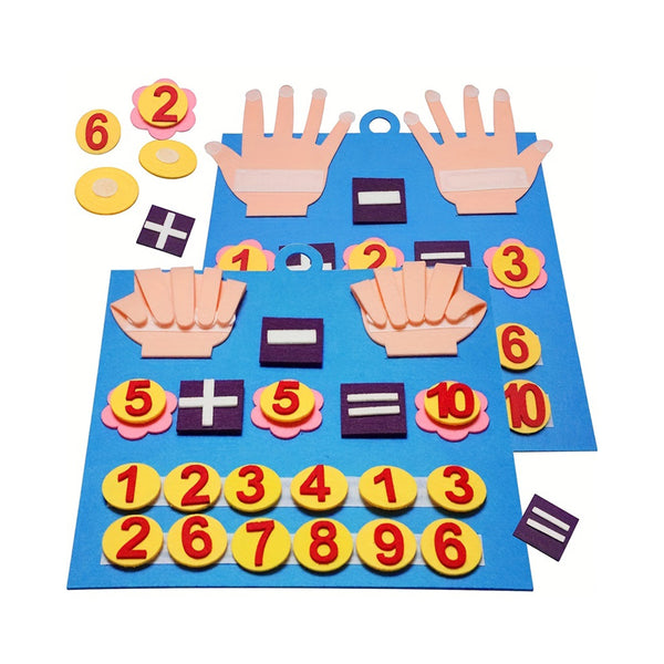 Kid Felt Finger Numbers Math Toys, Children Counting Early Learning Educational Board, For Toddler Teaching Aid chinaatoday