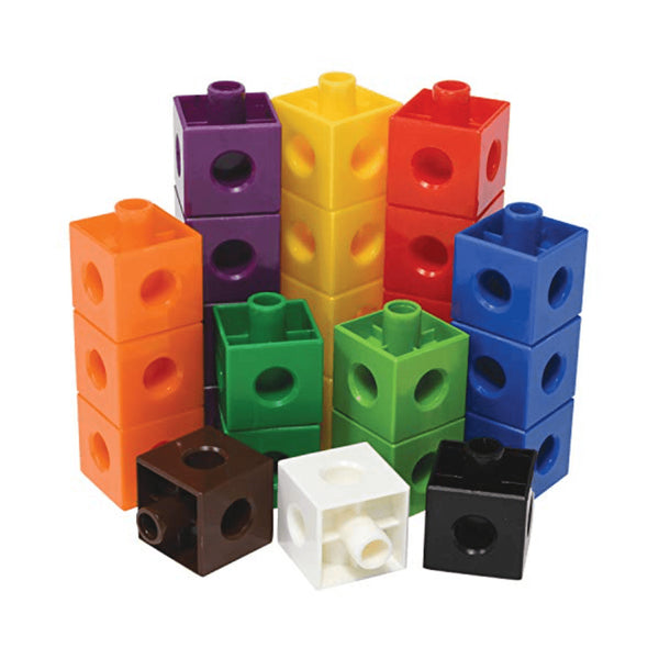 Linking Cubes, Set Of 100, Math Manipulatives For Construction And Early Math, For Preschoolers 3+ And Elementary Students chinaatoday