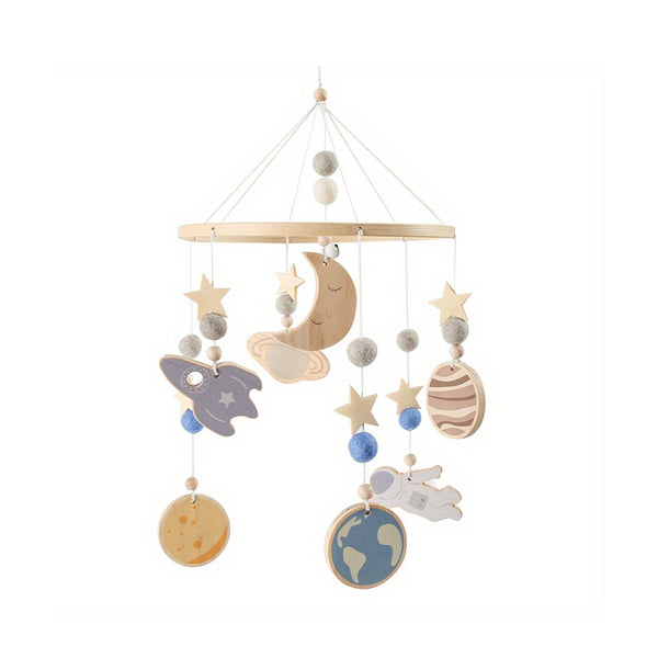 Adorable Wooden Space Bed Bell - Perfect for Soothing Babies! chinaatoday
