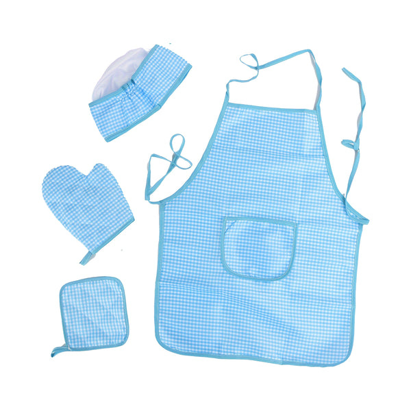 Chef Uniform Checkered Apron Hat Performance Clothing Boys And Girls Playhouse Role-playing Toys chinaatoday