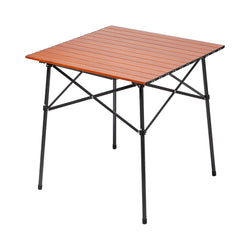 PORTAL Lightweight Aluminum Folding Square Table Roll Up Top 4 People Compact Table with Carry Bag for Camping, Picnic, Backyards, BBQ chinaatoday