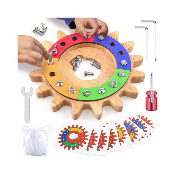 Devolamn Toddler Toys, Wooden Toys, Montessori Toys for 3 4 5, 35 in 1 Wooden Montessori Screwdriver Board Set, Learning Sensory Bin Toys Preschool Toys, Fine Motor Skills Toys (20CM) chinaatoday