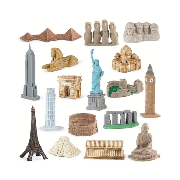 17pcs Baby Montessori Building Model Simulation Landmark Great Wall Colosseum Eiffel Tower Action Figure Education Toy Gift Halloween Thanksgiving Christmas Gifts la ferme chinaatoday