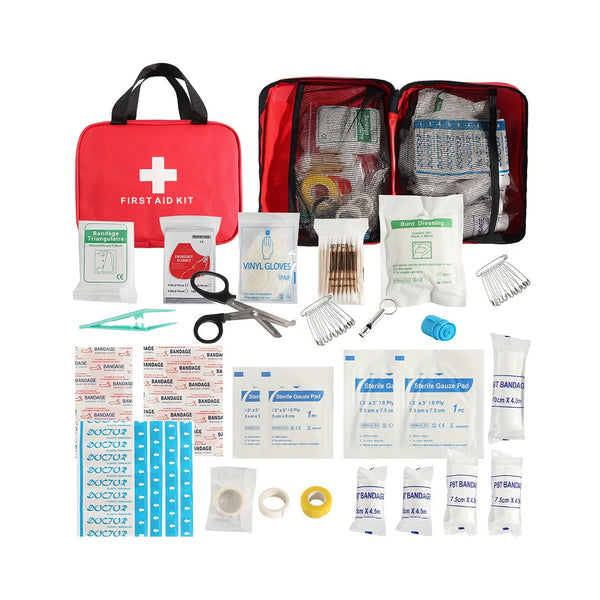 Multi-purpose Small/Large First Aid Kit: Portable Bag For Outdoor Hunting, Hiking, Camping And More - Including Emergency Supplies! Included Accessories BEJUSTSIMPLE