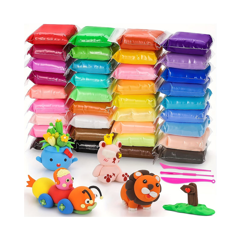 36pcs Colorful Air Dry Clay For Kids Clay Dough For Kids With Free Tools Clay Starter Kit chinaatoday