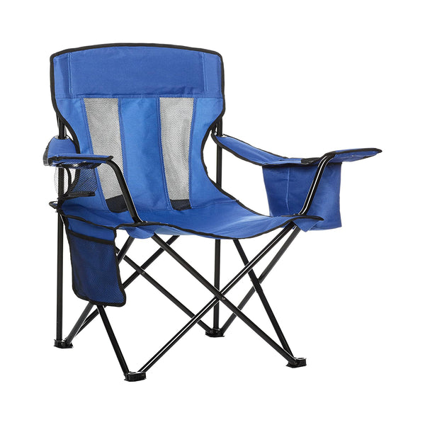 Foldable Camping Chair with Cooler Pocket  Cup Holder chinaatoday