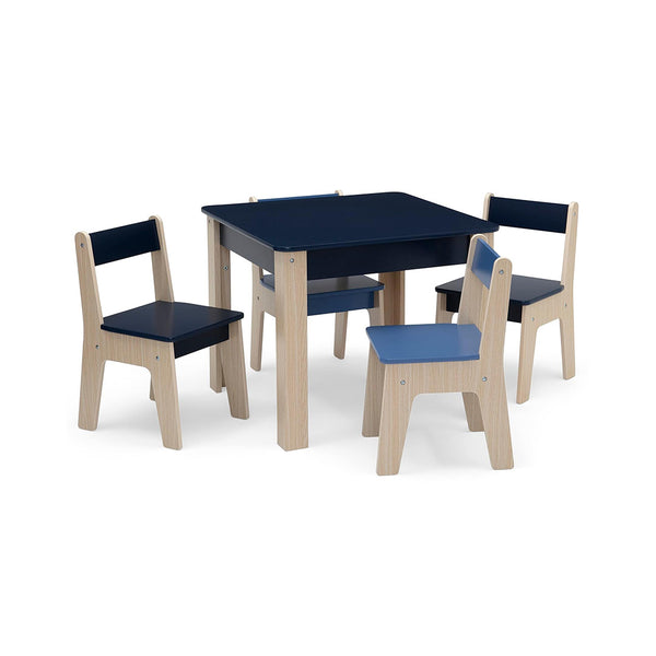 GAP GapKids Table and 4 Chair Set - Greenguard Gold Certified, Navy/Natural chinaatoday