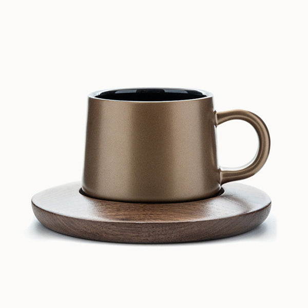 Petty Charcoal Gold Mug  Scrub Cup Ceramic Coffee Cup BEJUSTSIMPLE