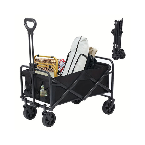 1pc Camping Cart, Folding Portable Lightweight Wagon For Outdoor Picnic Camping BEJUSTSIMPLE