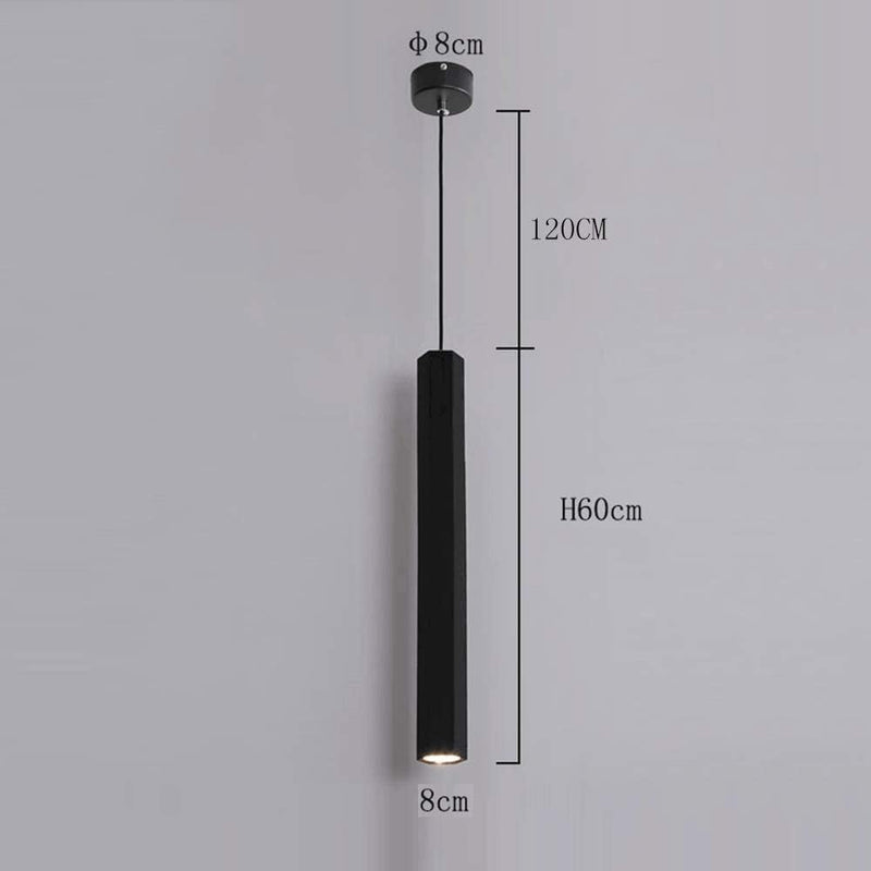 Minimalist Cylindrical Hanging Line Lamp