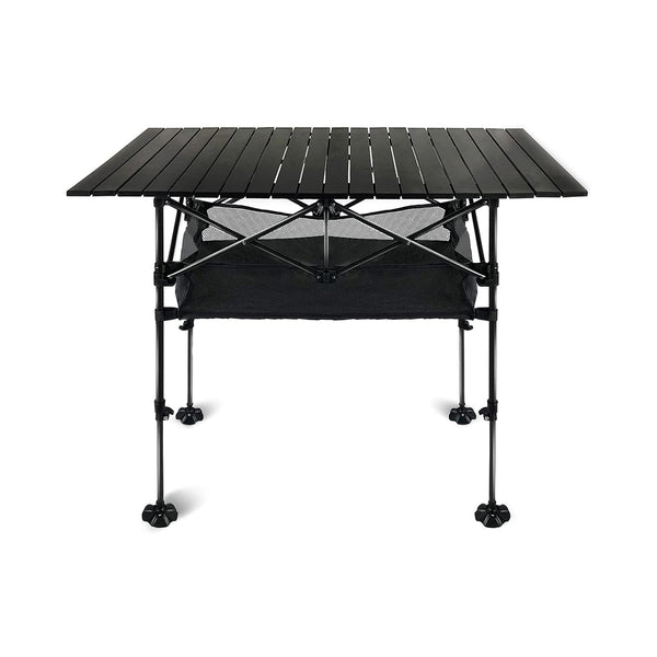 LEADALLWAY Adjustable Height Aluminum Camping Table Folding Portable Outdoor Table with Large Storage Organizer and Carrying Bags Big Foot Upgrade Collapsible Picnic Table 47(L) x22(W) chinaatoday