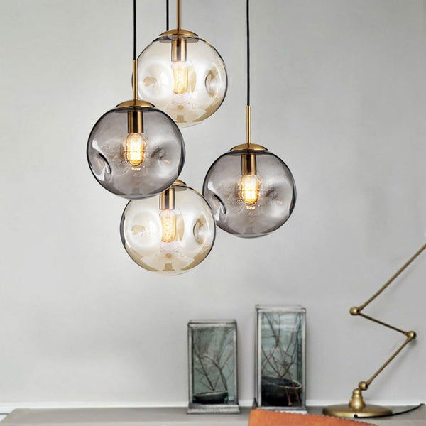 Nordic Spherical Glass Pendant Lamp