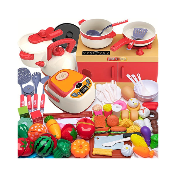 Educational Simulation Play House Simulation Kitchen Toy Set  Cut Fruit Cooking Kitchenware Interaction Christmas ,Halloween ,Thanksgiving Gifts chinaatoday