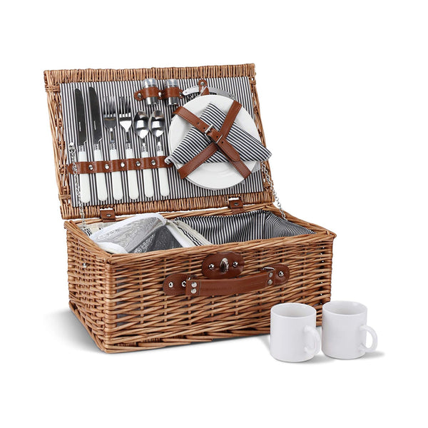 Handmade Willow Hamper for Outdoor Picnics  Perfect for Two BEJUSTSIMPLE