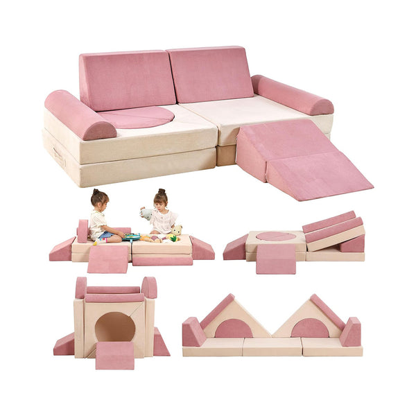 Kids Couch, 12PCS Modular Kids Play Couch, Toddler Couch for Playroom, Convertible Kids Foam Climbing Play Set, Imaginative Creative Play Sofa for Boys & Girls, Play Couch for Toddlers chinaatoday