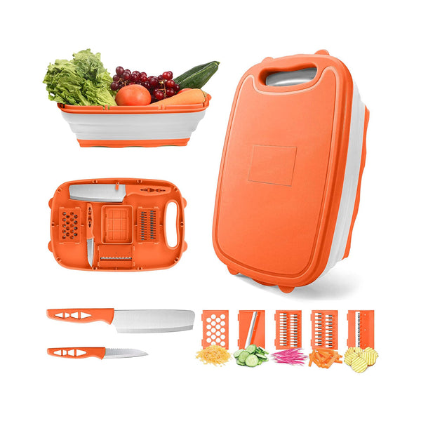 Versatile Camping Cutting Board with BuiltIn Colander  9in1 Kitchen Solution BEJUSTSIMPLE